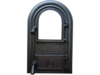 Ușă din fontă cu geam pentru șemineu sau sobă Vitrum negru